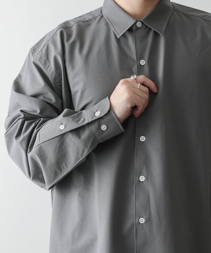 【KANEMASA】ROYAL OX DRESS KNIT SHIRT LOOSE FIT - GRAY