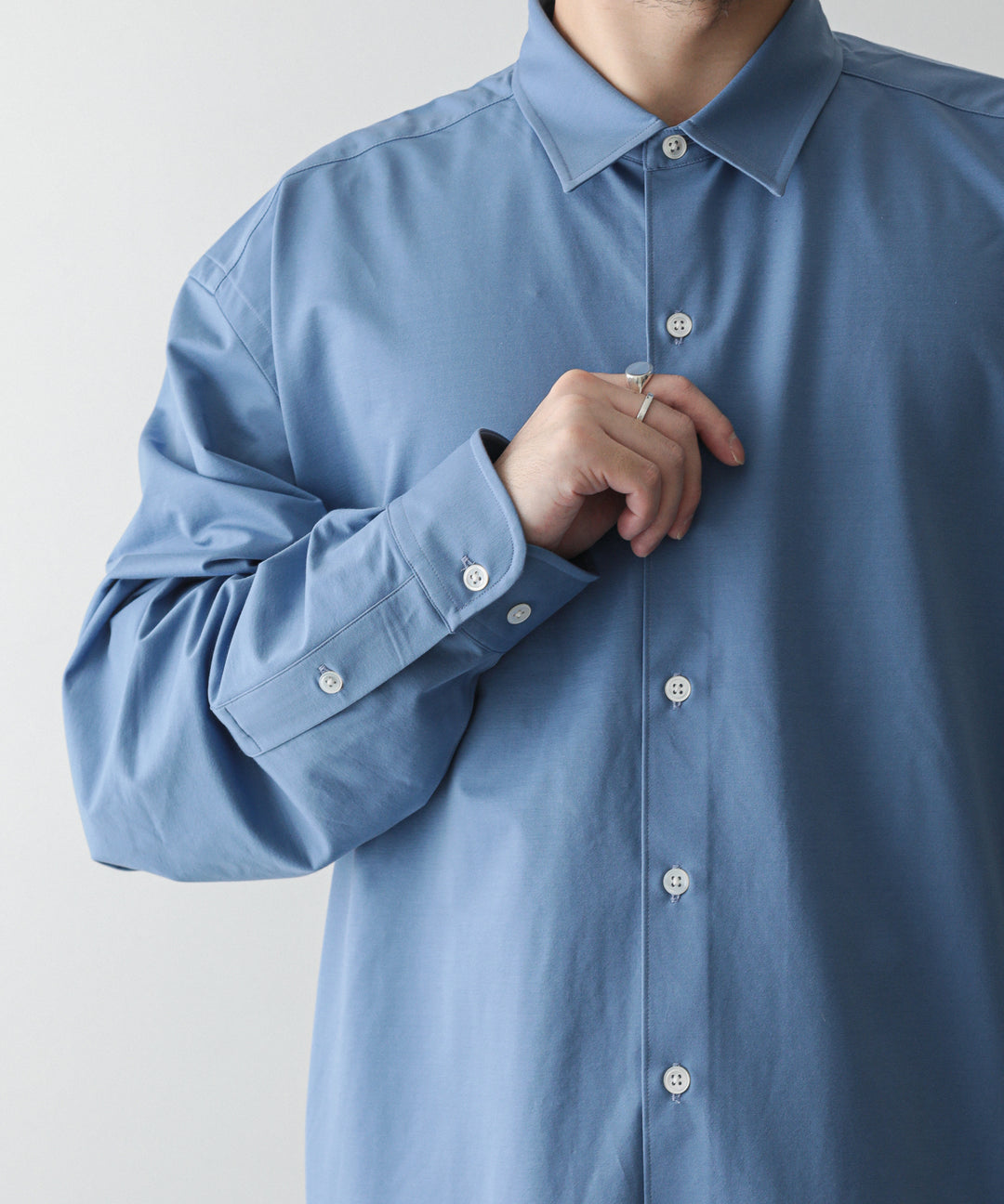 【KANEMASA】ROYAL OX DRESS KNIT SHIRT LOOSE FIT - ULTRAMARINE