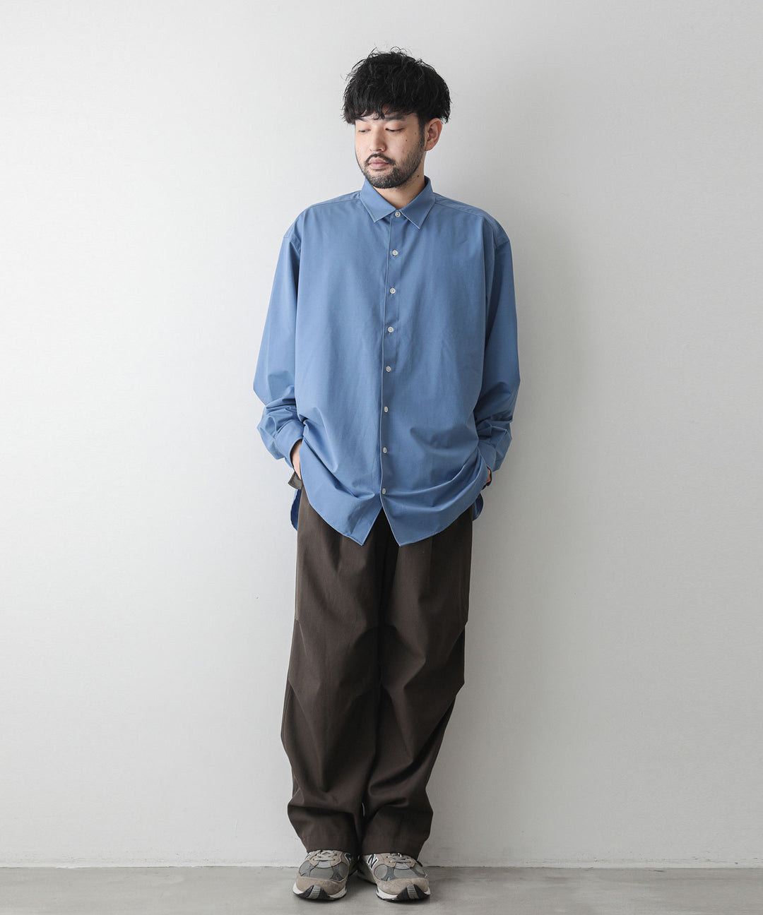 【KANEMASA】ROYAL OX DRESS KNIT SHIRT LOOSE FIT - ULTRAMARINE