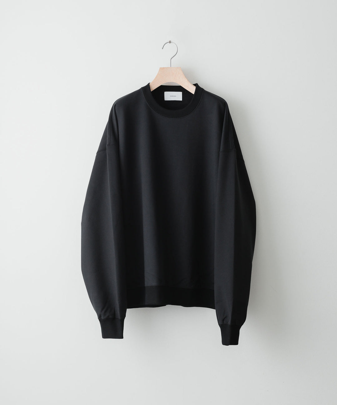 【KANEMASAカネマサのスウェット】SUPER FINE GAUGE LOOSE FIT PULL OVER - BLACK