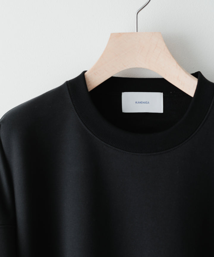 【KANEMASAカネマサのスウェット】SUPER FINE GAUGE LOOSE FIT PULL OVER - BLACK