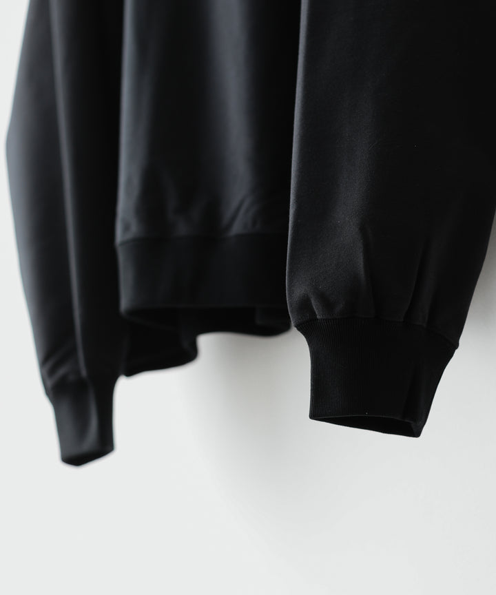 【KANEMASAカネマサのスウェット】SUPER FINE GAUGE LOOSE FIT PULL OVER - BLACK