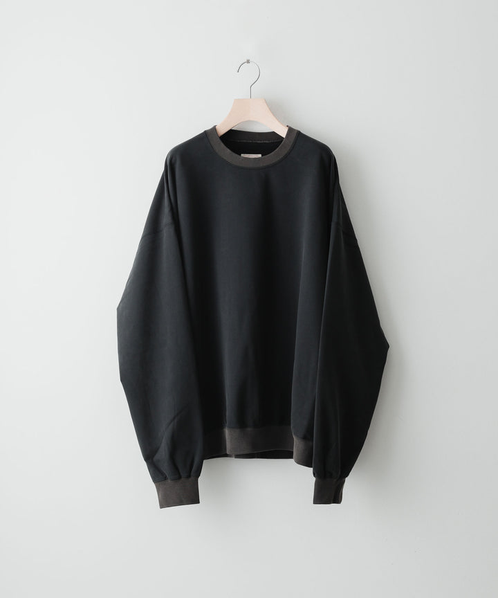 【KANEMASAカネマサのスウェット】SUPER FINE GAUGE VINTAGE PULL OVER OZONE FINISHING - BLACK