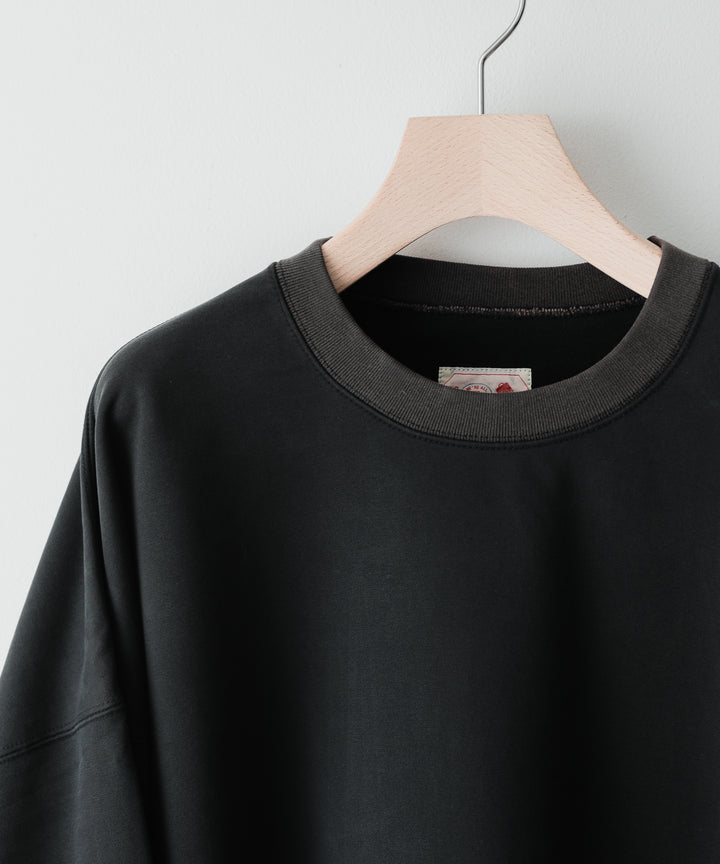 【KANEMASAカネマサのスウェット】SUPER FINE GAUGE VINTAGE PULL OVER OZONE FINISHING - BLACK