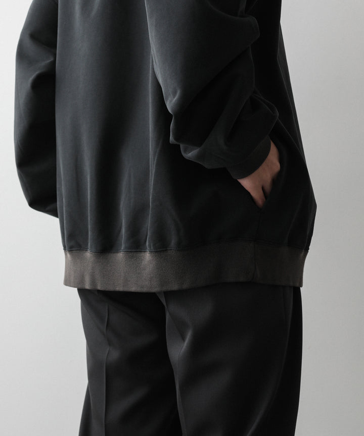 【KANEMASAカネマサのスウェット】SUPER FINE GAUGE VINTAGE PULL OVER OZONE FINISHING - BLACK