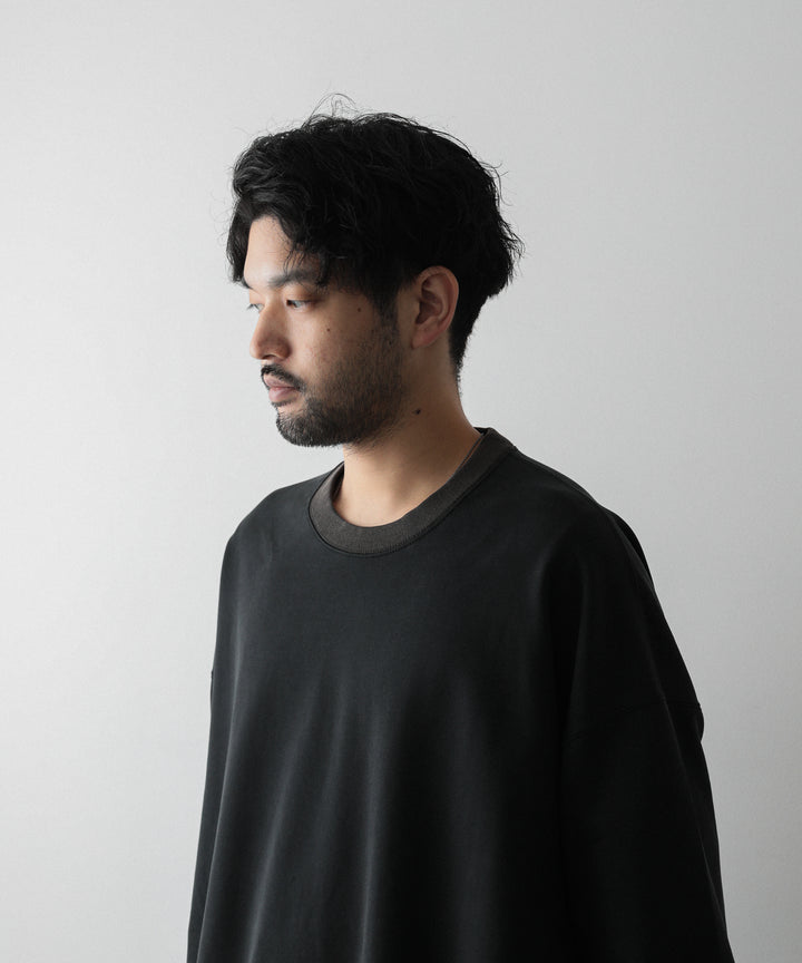 【KANEMASAカネマサのスウェット】SUPER FINE GAUGE VINTAGE PULL OVER OZONE FINISHING - BLACK