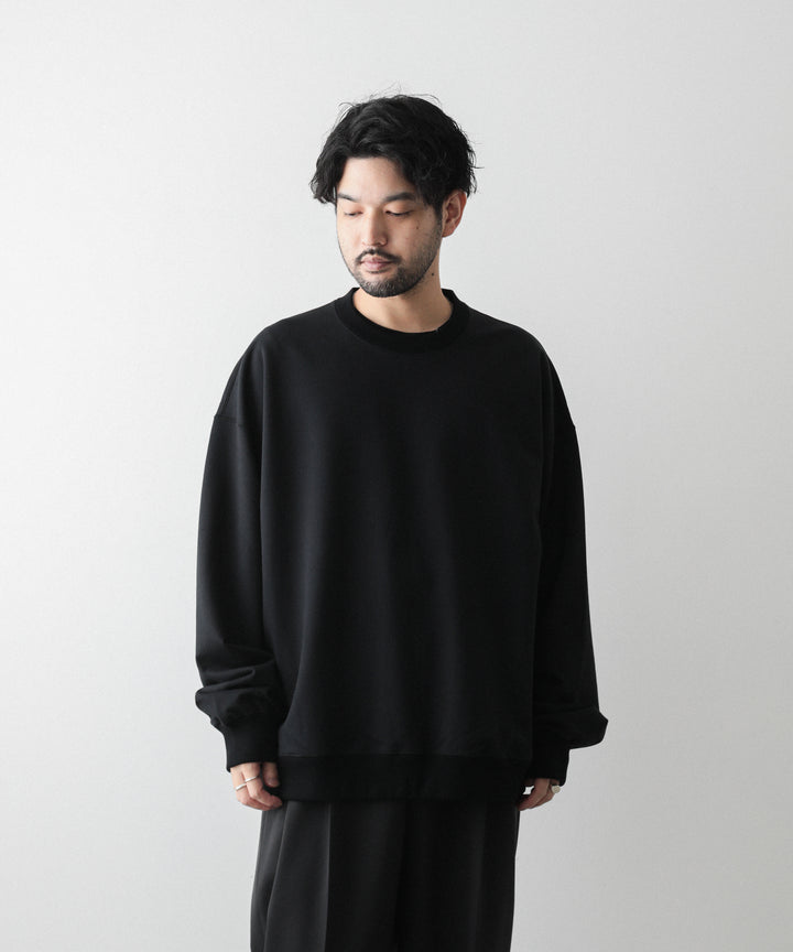 【KANEMASAカネマサのスウェット】SUPER FINE GAUGE LOOSE FIT PULL OVER - BLACK
