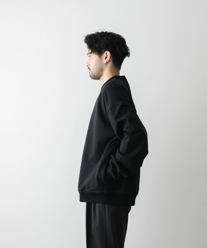 【KANEMASAカネマサのスウェット】SUPER FINE GAUGE LOOSE FIT PULL OVER - BLACK