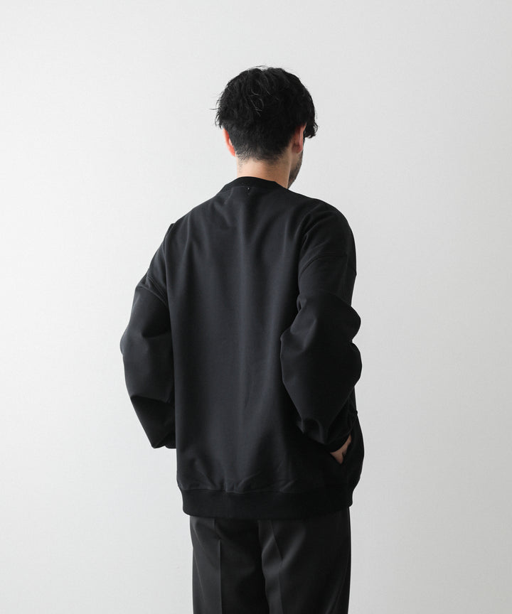 【KANEMASAカネマサのスウェット】SUPER FINE GAUGE LOOSE FIT PULL OVER - BLACK