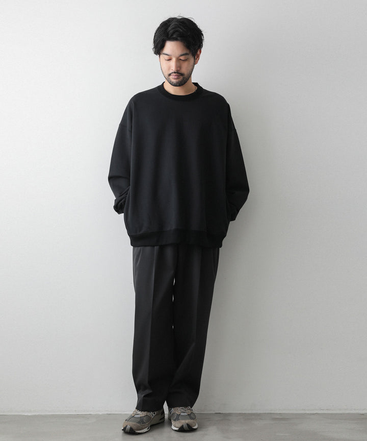 【KANEMASAカネマサのスウェット】SUPER FINE GAUGE LOOSE FIT PULL OVER - BLACK
