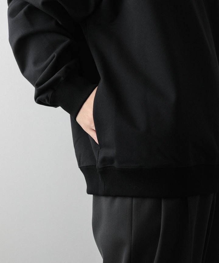 【KANEMASAカネマサのスウェット】SUPER FINE GAUGE LOOSE FIT PULL OVER - BLACK
