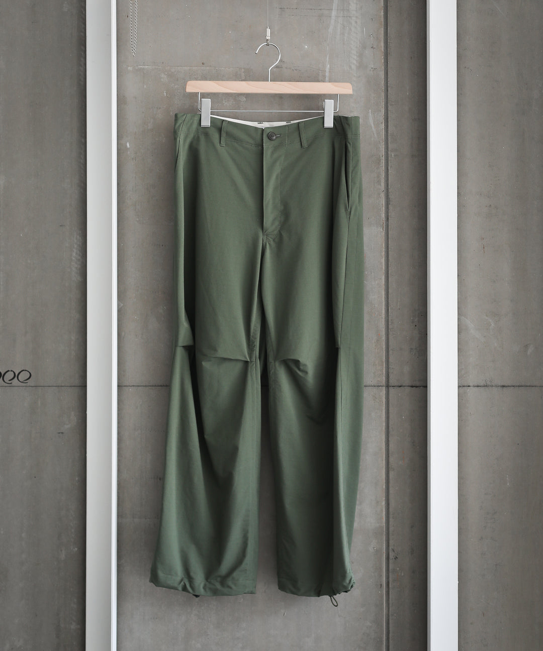 【KANEMASA】TYPEWRITER KNIT TECHNO OVER PANTS - GREEN