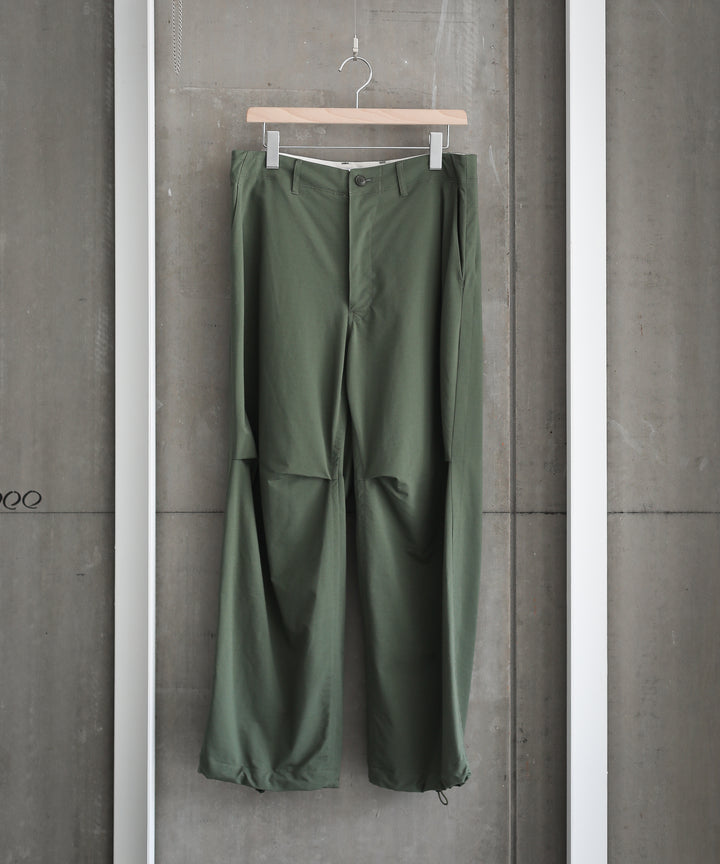 【KANEMASA】TYPEWRITER KNIT TECHNO OVER PANTS - GREEN