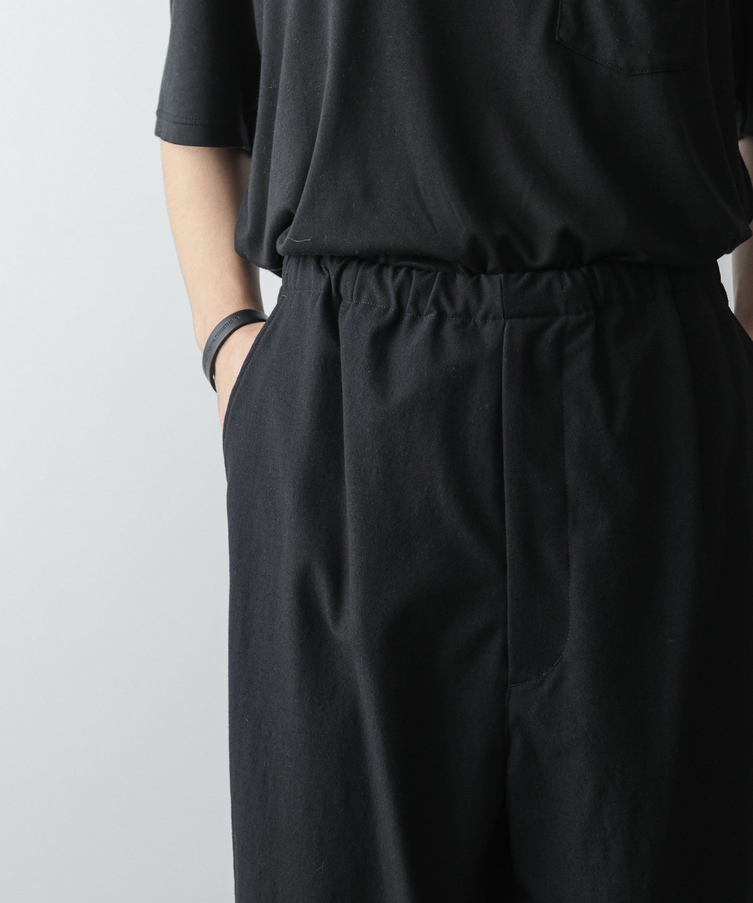 stein】WIDE DRAWSTRING TROUSERS - BLACK | 公式通販サイト session