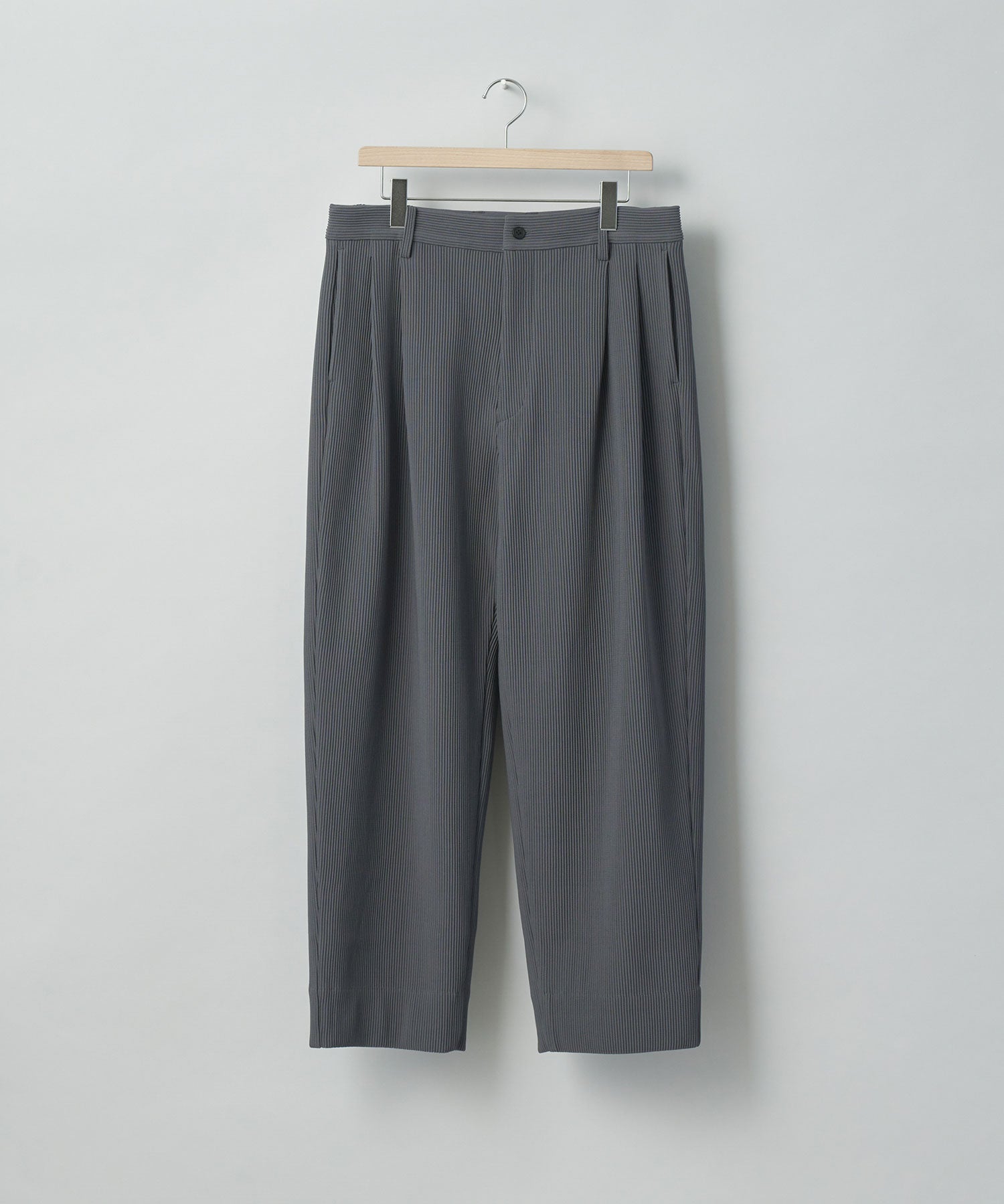 stein / シュタイン】GRADATION PLEATS TWO TUCK TROUSERS - N.GREY