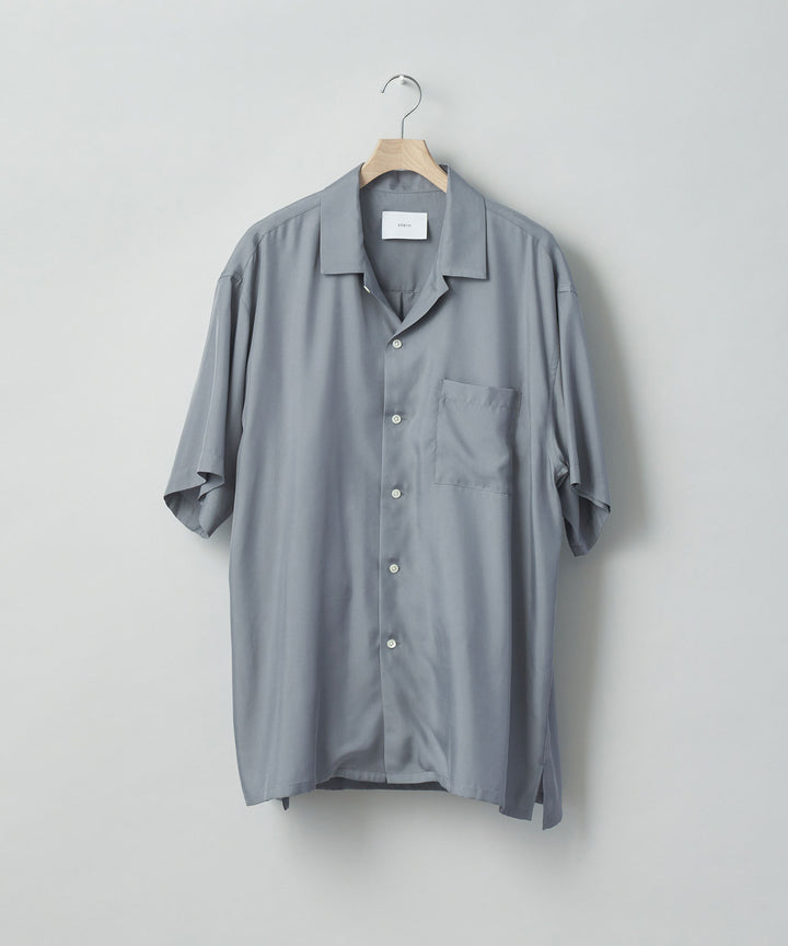 ssstein stein(シュタイン)のOVERSIZED CUPRO OPEN COLLAR SS SHIRTのBLUE GREY公式通販サイトsession福岡セレクトショップ