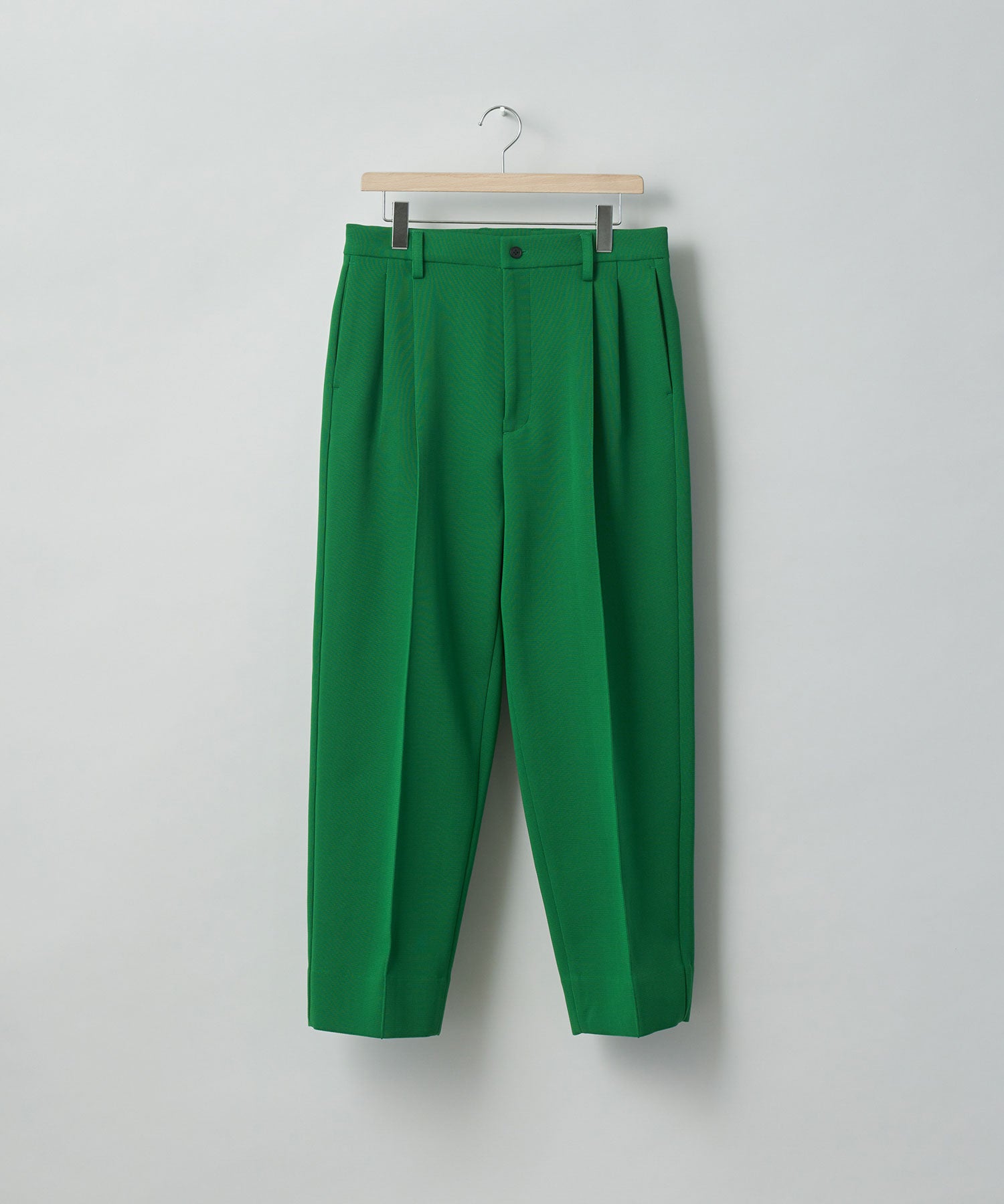 stein(シュタイン)の23SSコレクションのHIGH COUNT KNIT PIN TUCK WIDE TROUSERSのGREEN