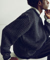 【INTÉRIM】60's ALPACA BIRD'S EYE HEAVY CREW SWEATER - NAVY×WHITE