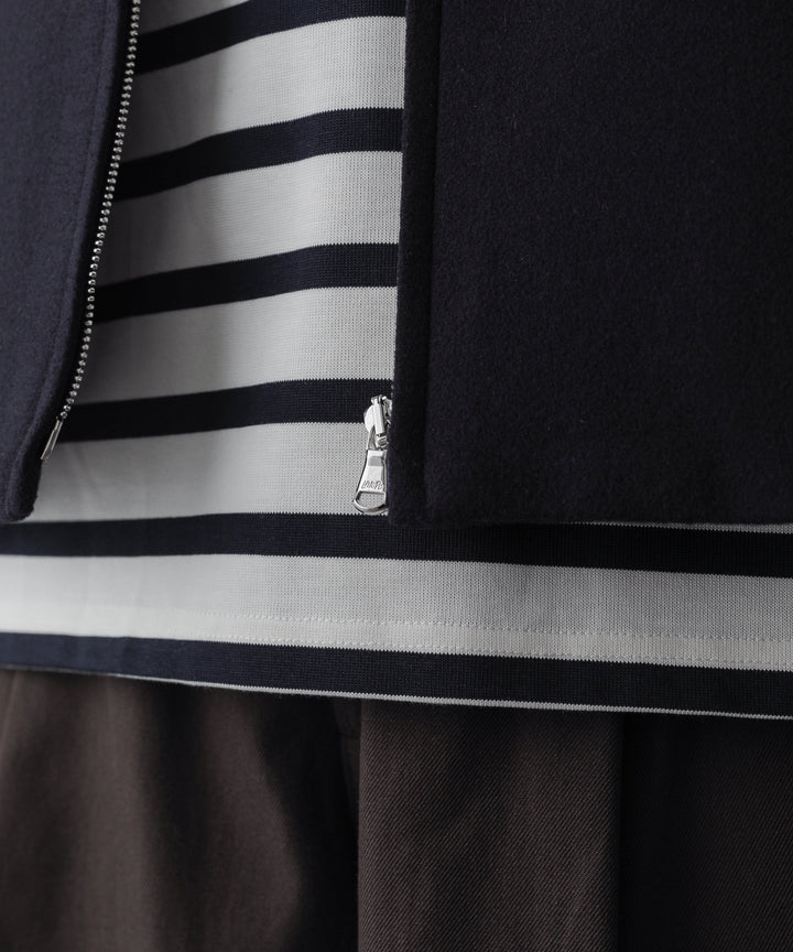 INTERIM(インテリム)の22AWコレクションのCASHMERE25 HARRINGTON JACKETのNAVY BLACK