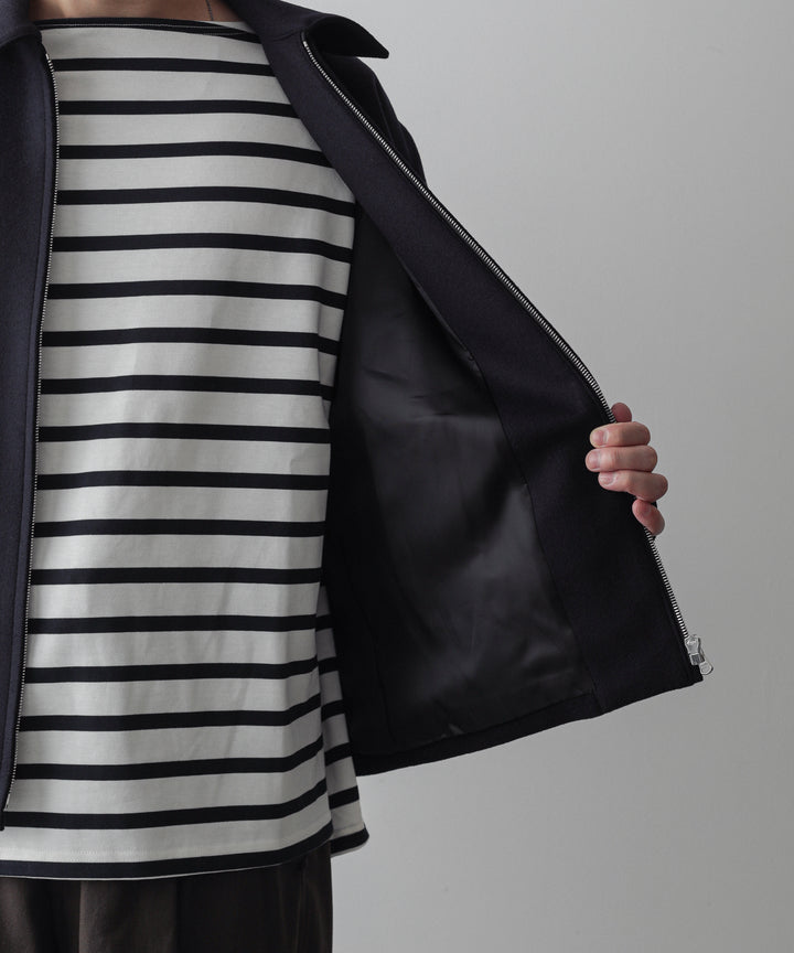 INTERIM(インテリム)の22AWコレクションのCASHMERE25 HARRINGTON JACKETのNAVY BLACK