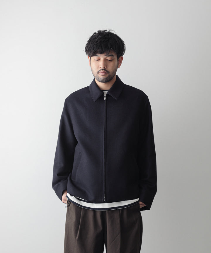 INTERIM(インテリム)の22AWコレクションのCASHMERE25 HARRINGTON JACKETのNAVY BLACK