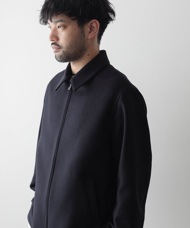 INTERIM(インテリム)の22AWコレクションのCASHMERE25 HARRINGTON JACKETのNAVY BLACK