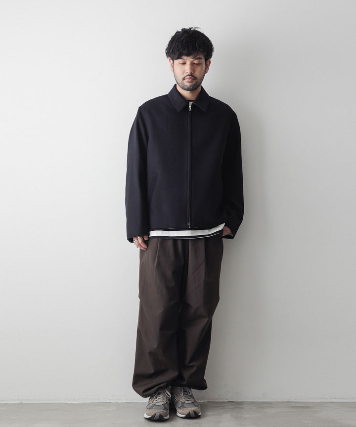 INTERIM(インテリム)の22AWコレクションのCASHMERE25 HARRINGTON JACKETのNAVY BLACK