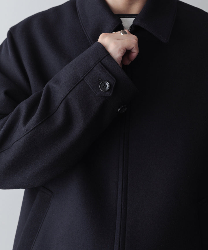 INTERIM(インテリム)の22AWコレクションのCASHMERE25 HARRINGTON JACKETのNAVY BLACK