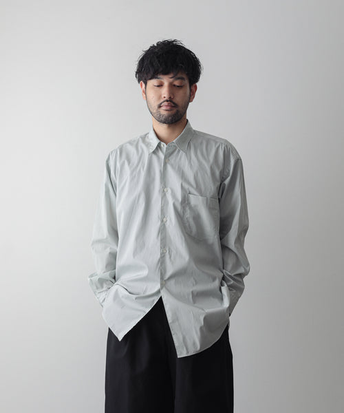 INTÉRIM】200/2 SUPIMA BROAD REGULAR COLLAR SHIRT - L.MINT | 公式