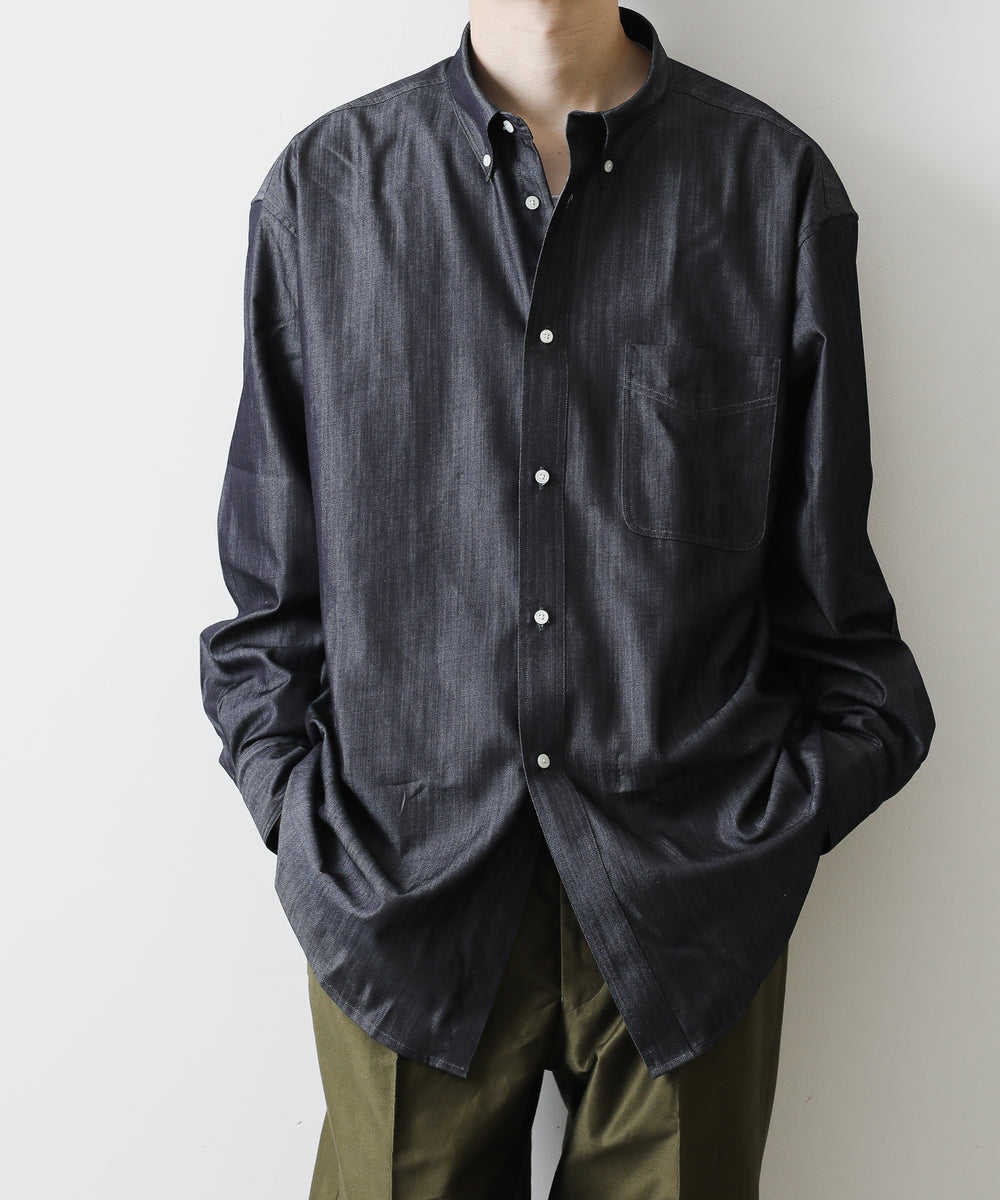 INTERIM インテリム デニムシャツ 22ss 通販 取扱い ブランド 福岡 90'S FIT SILK DENIM BUTTON DOWN SHIRT