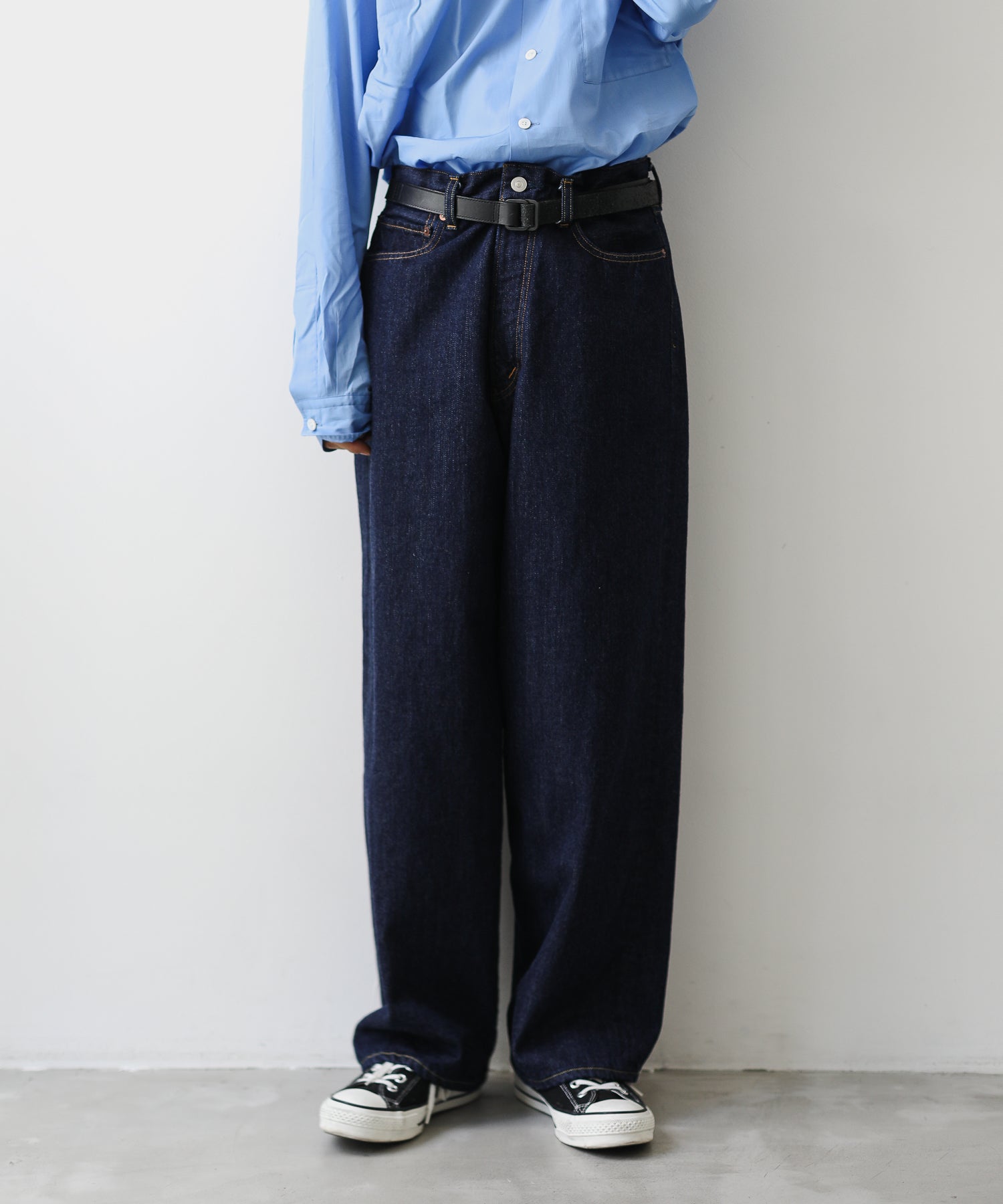 INTERIM インテリム 22ss デニム 40'S MIL BAGGY ZIPPED SHUTTLE DENIM TROUSERS 通販サイト session福岡セレクトショップ