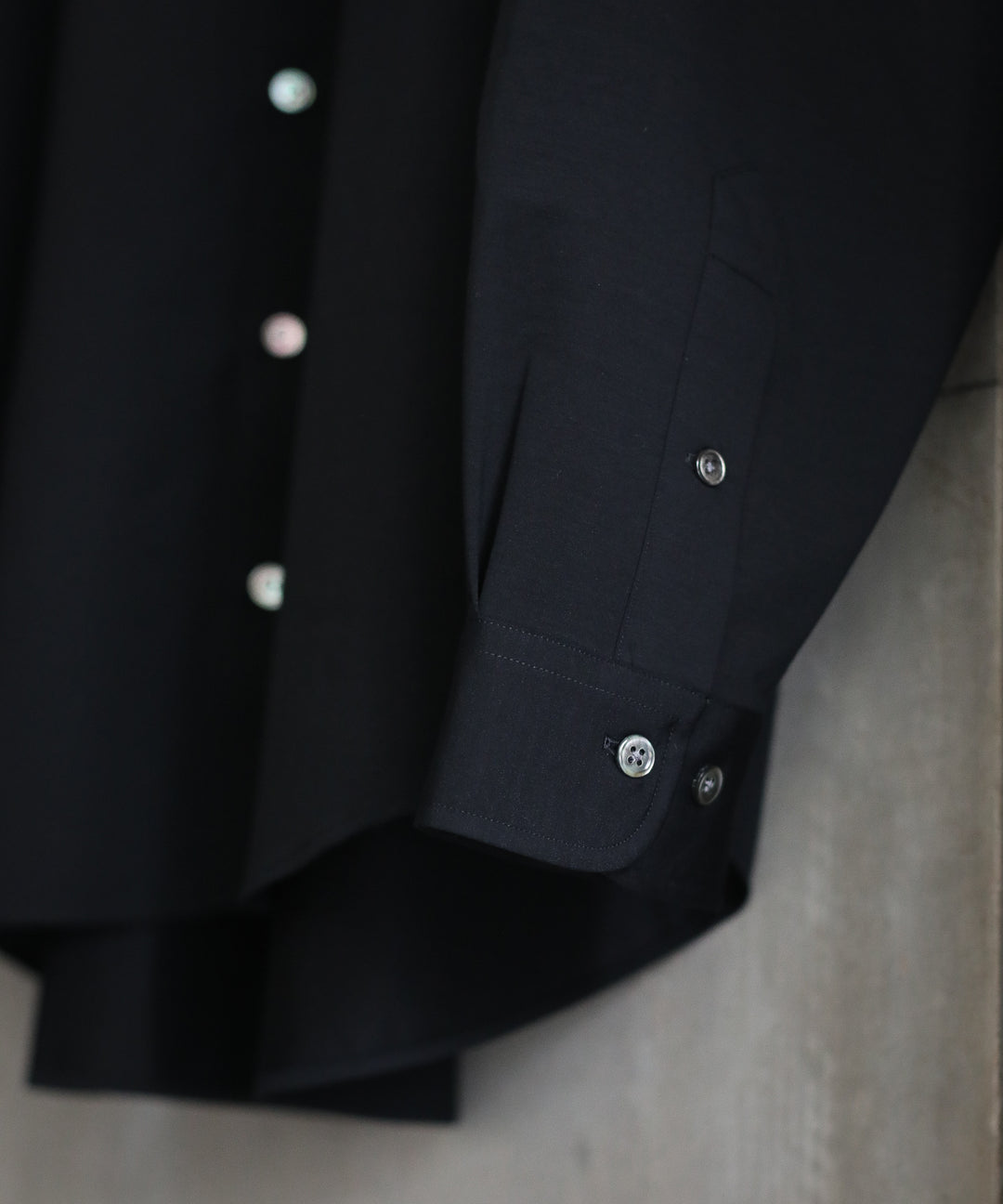 【KANEMASA】ROYAL OX DRESS KNIT SHIRT LOOSE FIT - BLACK