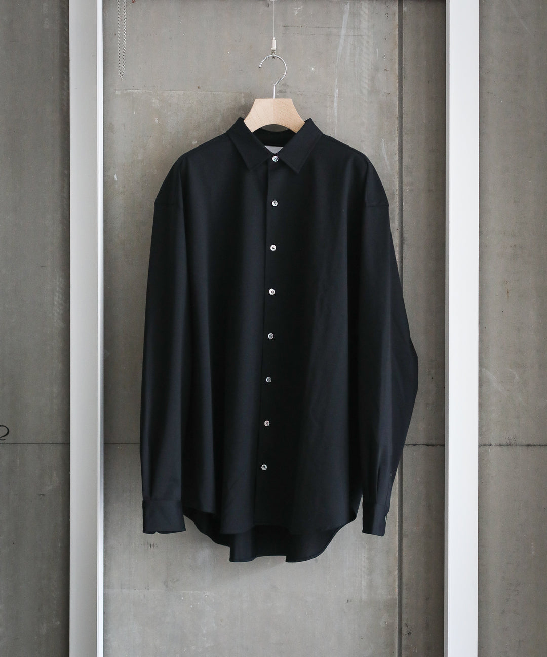 【KANEMASA】ROYAL OX DRESS KNIT SHIRT LOOSE FIT - BLACK