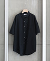 【KANEMASA】ROYAL OX DRESS KNIT SHIRT  SHORT SLEEVE - BLACK