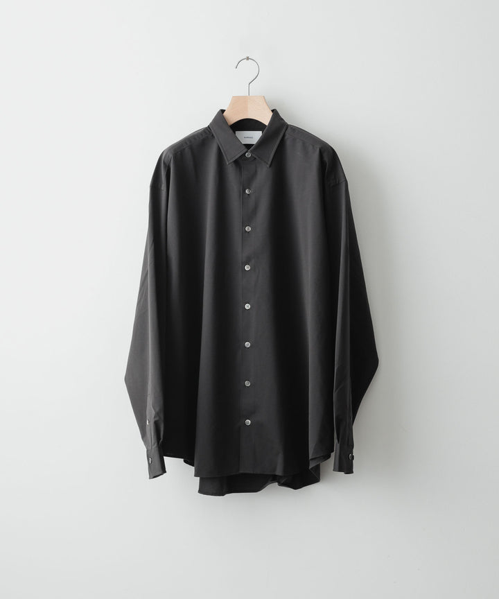 KANEMASA(カネマサ)の22AWコレクションのROYAL OX DRESS KNIT LOOSE FIT SHIRTのCHARCOAL