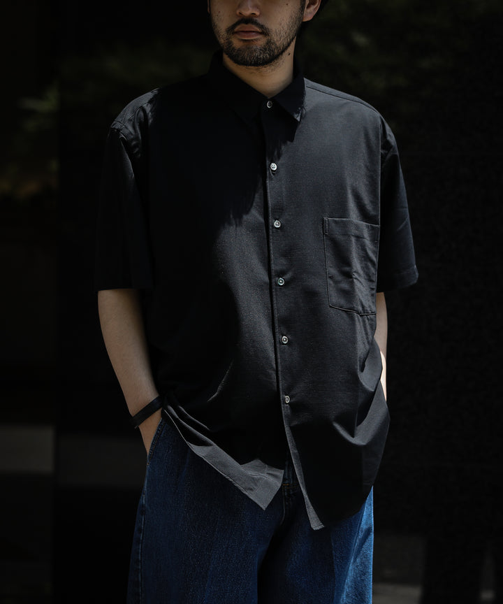 KANEMASA カネマサ ROYAL OX DRESS KNIT SHIRT SHORT SLEEVE - BLACK の公式通販サイト sessionセッション福岡セレクトショップ