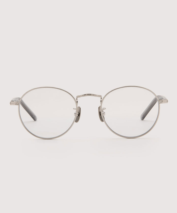 NOCHINO OPTICAL-ノチノオプティカルのKYOKUSUI -プラチナシルバーのフレームにクリアからグレーへと変化する調光レンズモデル