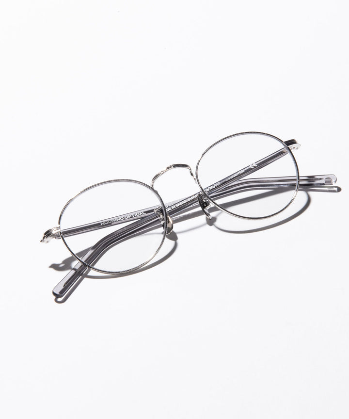 NOCHINO OPTICAL-ノチノオプティカルのKYOKUSUI -プラチナシルバーのフレームにクリアからグレーへと変化する調光レンズモデル