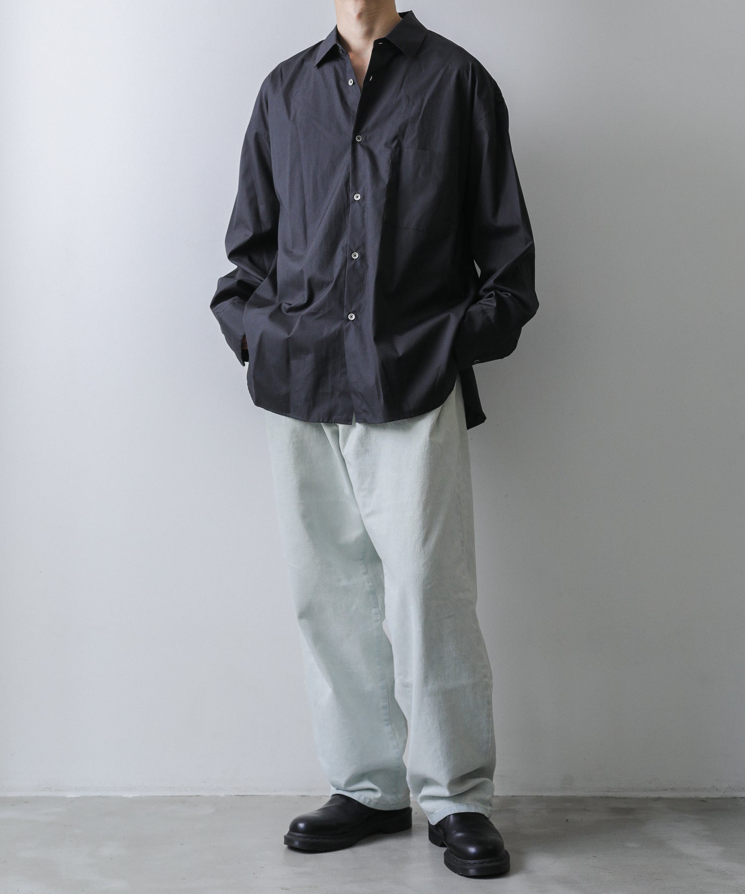 stein】OVERSIZED DOWN PAT SHIRT - CHARCOAL | 公式通販サイト 