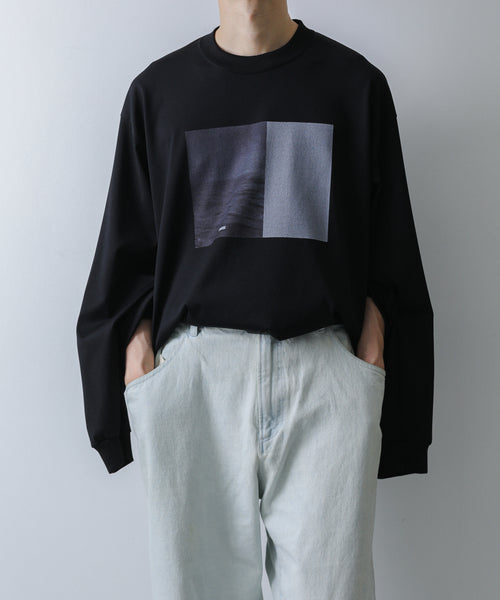 stein/シュタイン 黒M OVERSIZED LONG SLEEVE TEE-