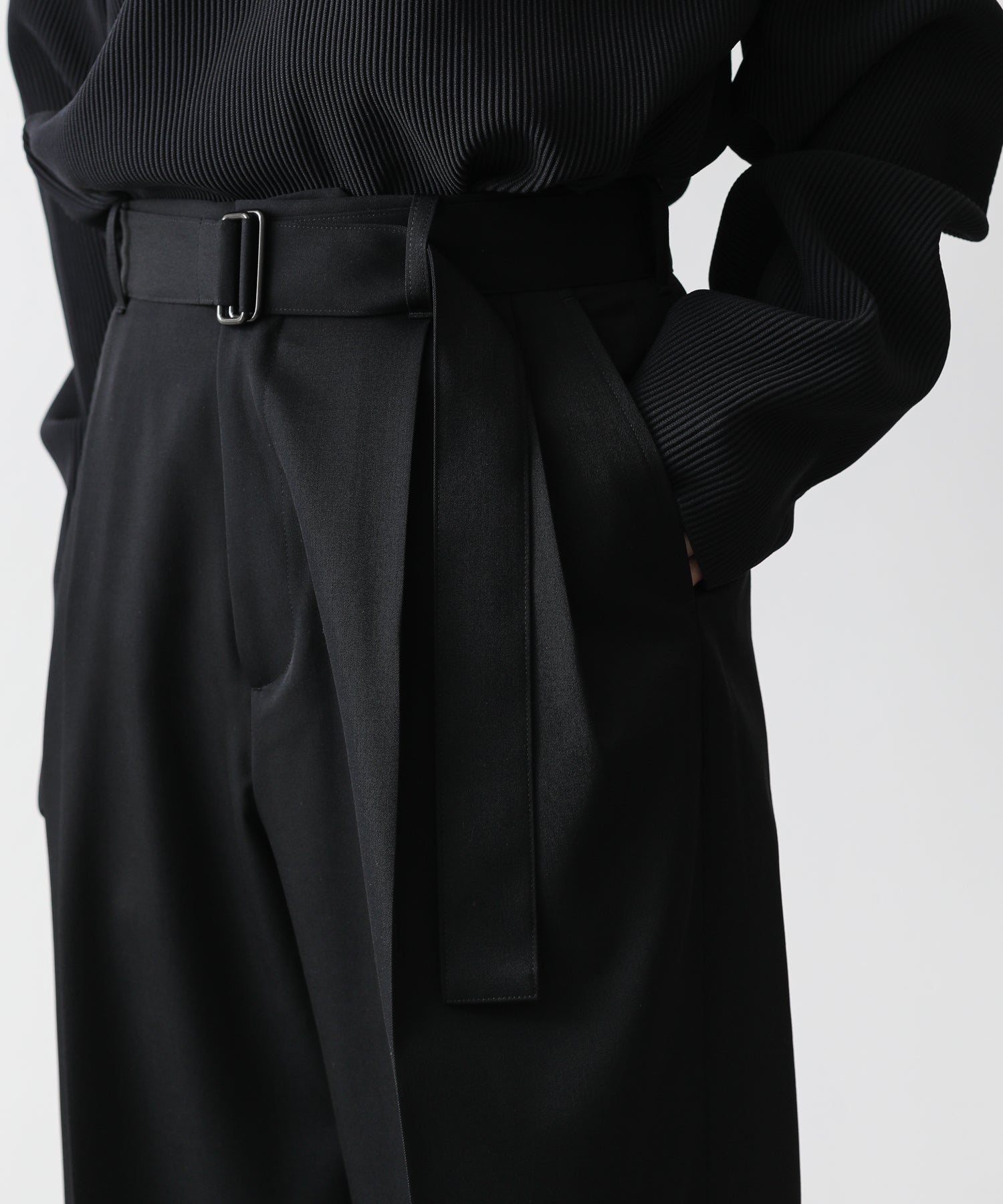 stein】BELTED WIDE STRAIGHT TROUSERS | 公式通販サイト session