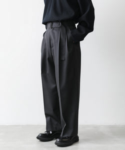 stein 2022AW Wide Tapered Trousers-