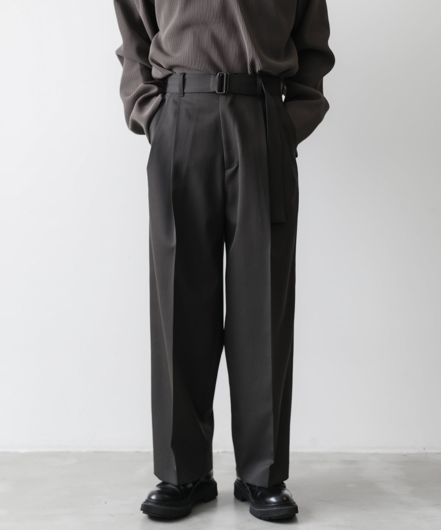 stein wide straight trousers-