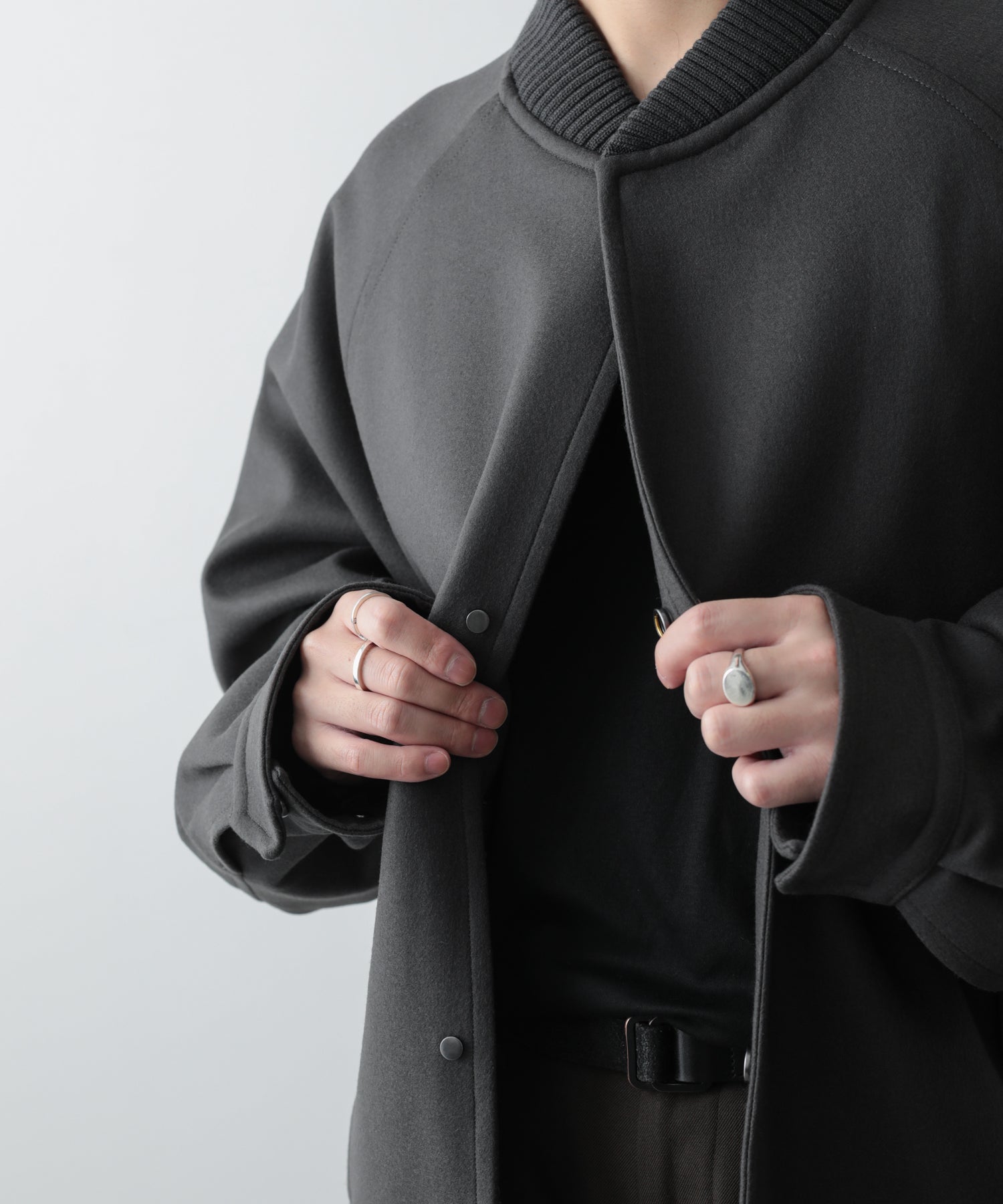 stein OVERSIZED MELTON STUDIUM JACKET - 通販 - www