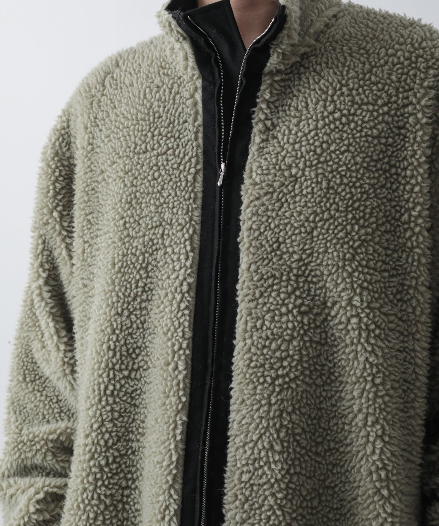 stein】WOOL BOA ZIP LONG JACKET | 公式通販サイト session(セッション)
