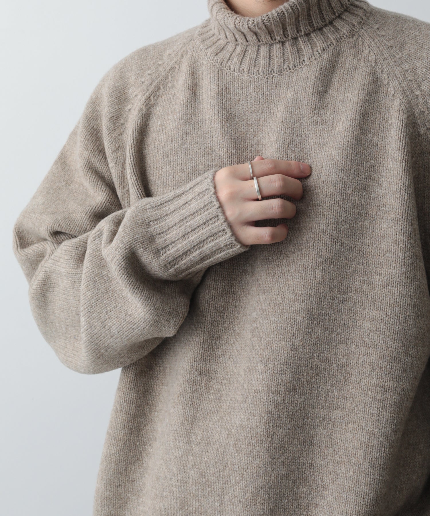 stein】 Lambs Loose High Neck Knit LS-