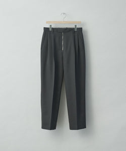 stein(シュタイン)の22AWコレクションのEX WIDE TAPERED BARE ZIP TROUSERSのDARK CHARCOAL