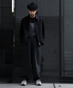 【stein】WIDE DRAWSTRING TROUSERS - CHARCOAL