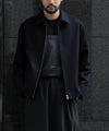 【INTÉRIM】CASHMERE25 HARRINGTON JACKET -  NAVY BLACK