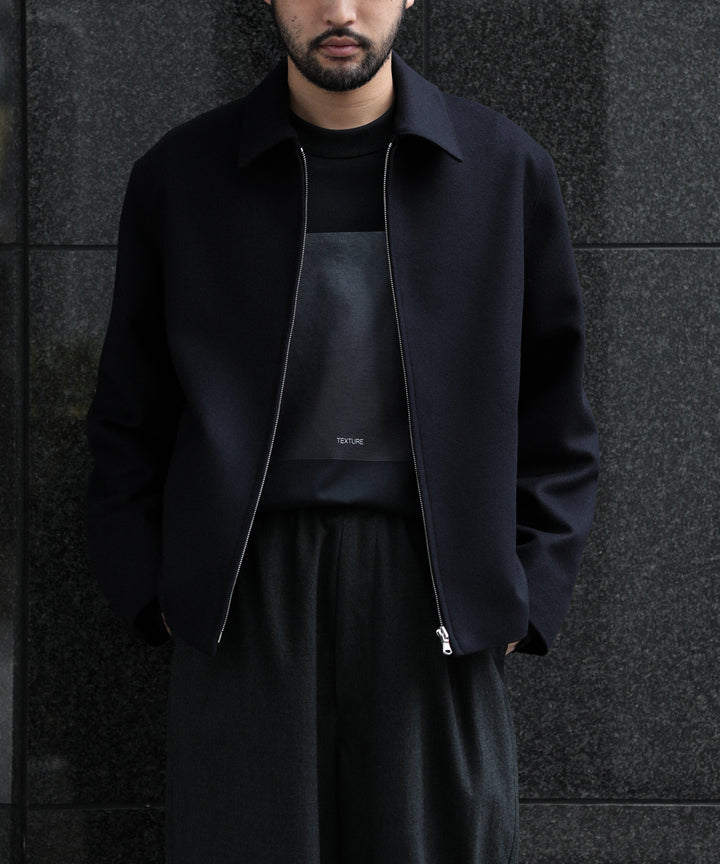 INTERIM(インテリム)の22AWコレクションのCASHMERE25 HARRINGTON JACKETのNAVY BLACK